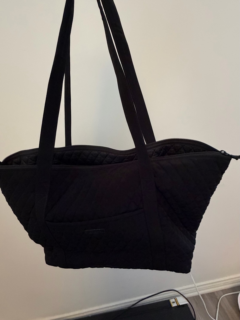 Vera Bradley Black Quilted Tote Bag
